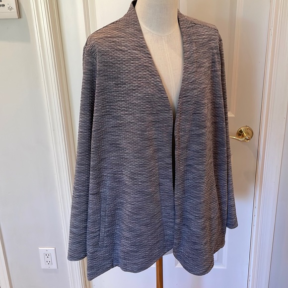 Talbots blazer jacket, gray weave pattern, women’s 2XL - Picture 1 of 4